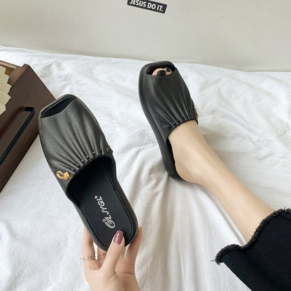 Mules femme – design plissé et allure moderne