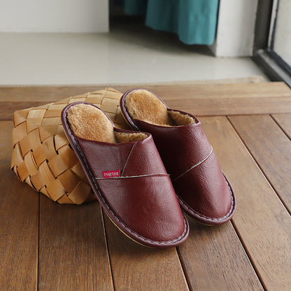 Chaussons couple en cuir – chaleur et confort au quotidien