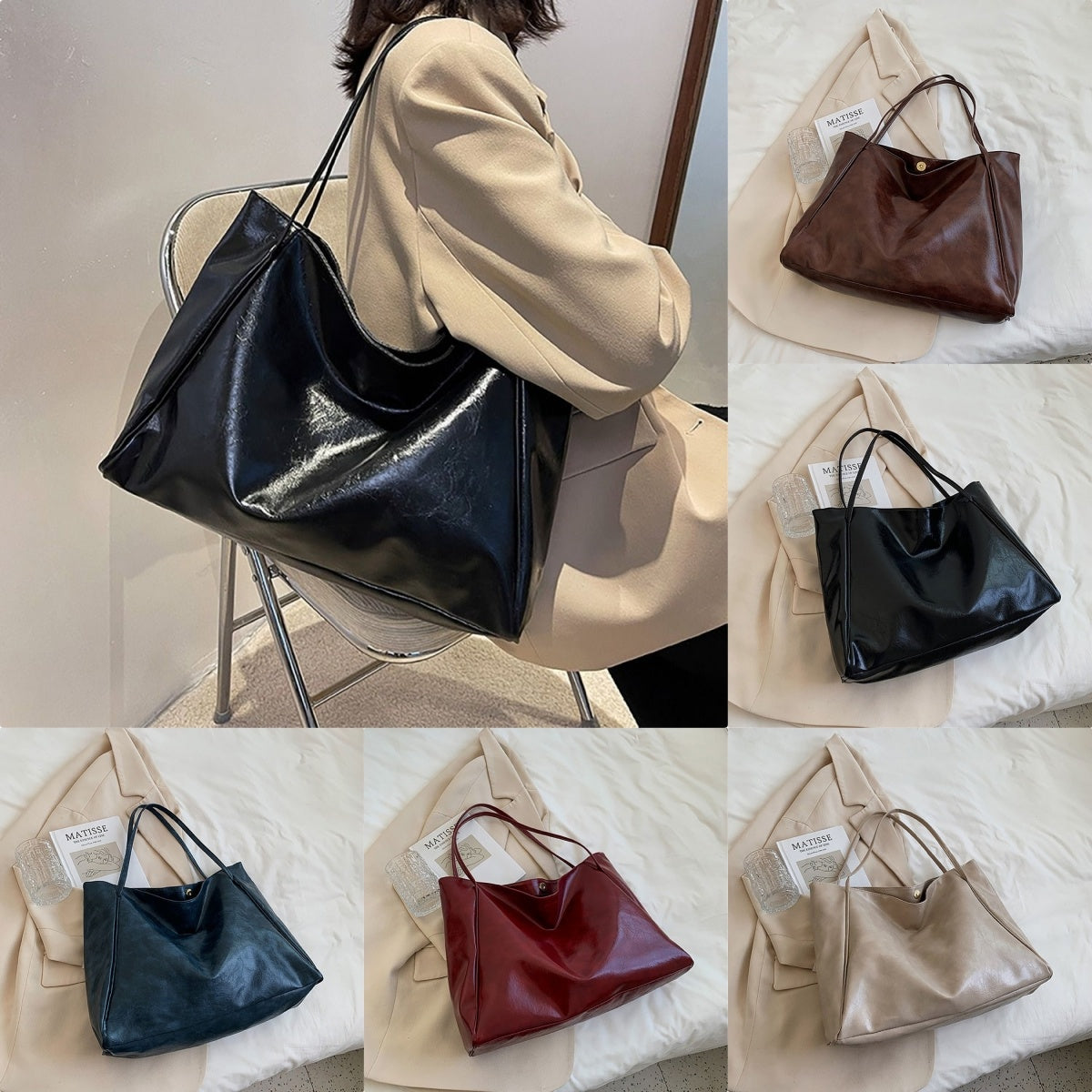 Sac cabas rétro – élégance souple et allure européenne