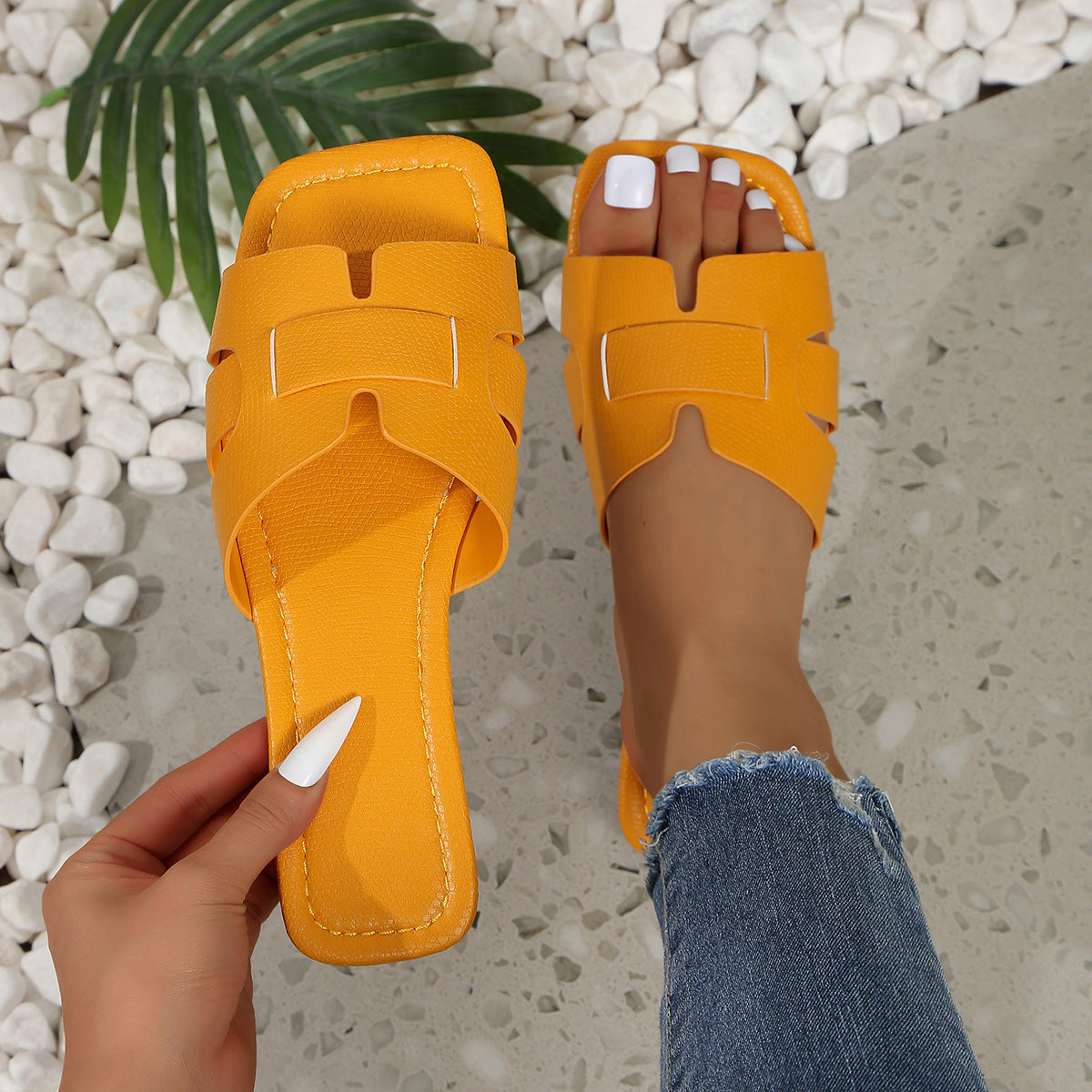 Sandales légères en PU – confort et style pour la plage