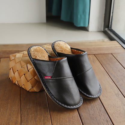 Chaussons couple en cuir – chaleur et confort au quotidien