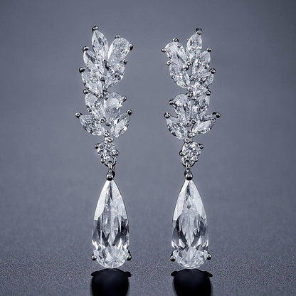 Boucles d'Oreilles Cascade Florale