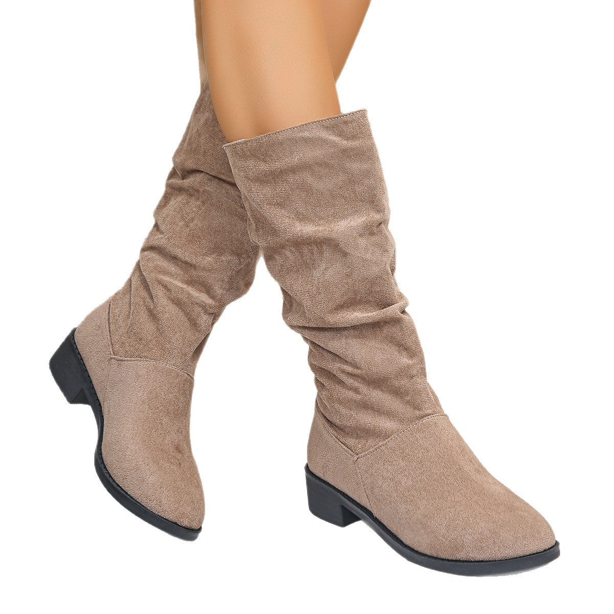 Bottes à talon bloc – silhouette féminine et style décontracté