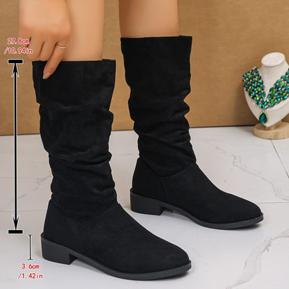 Bottes à talon bloc – silhouette féminine et style décontracté