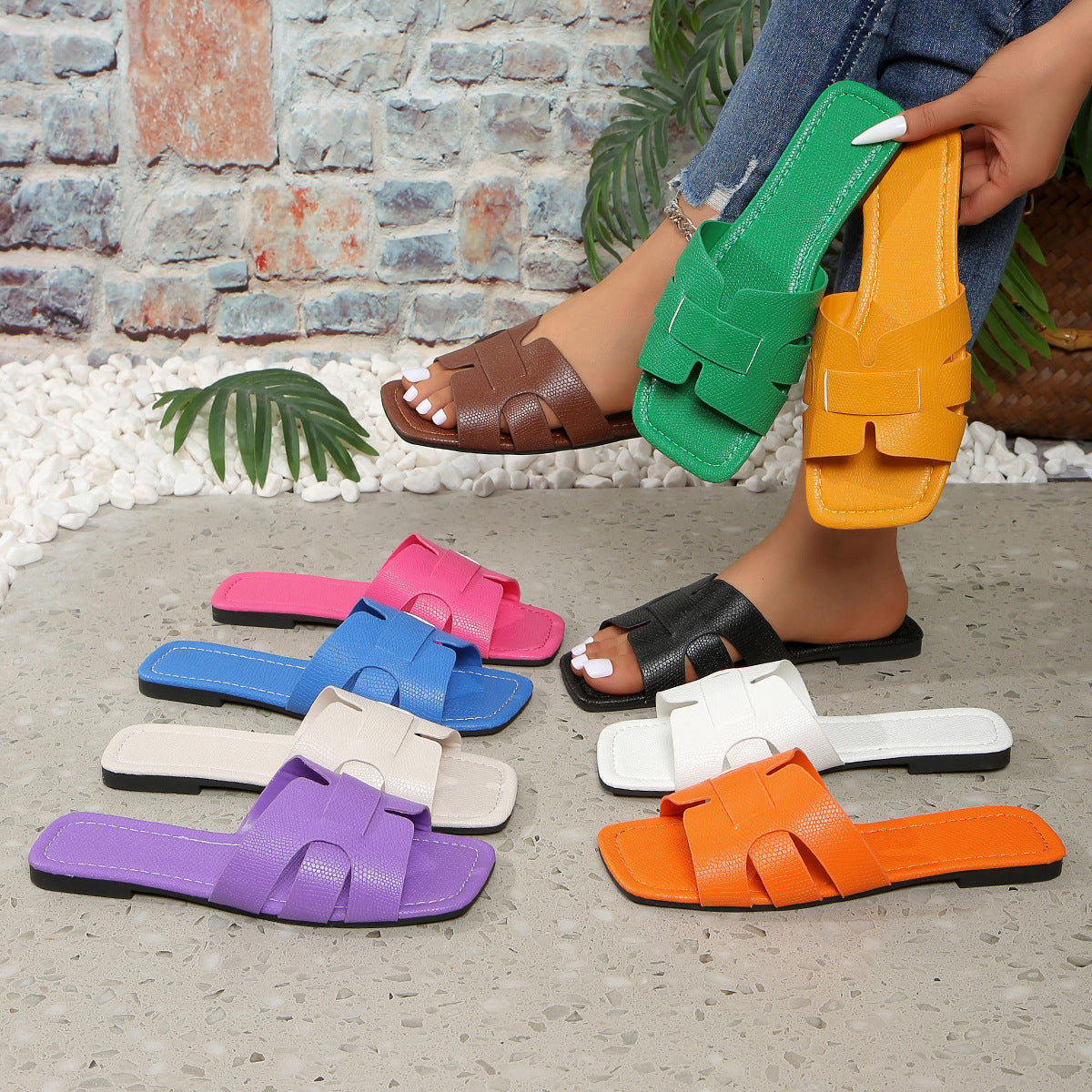 Sandales légères en PU – confort et style pour la plage