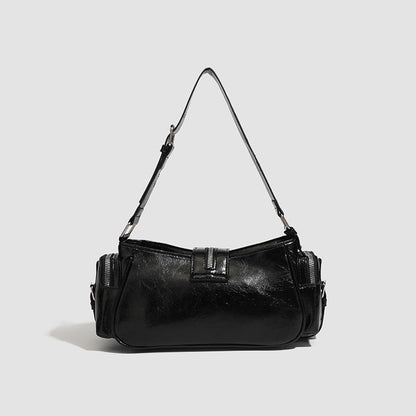 Sac à main rétro structuré avec détails métalliques