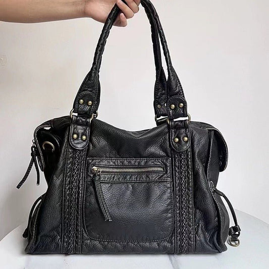 Sac à main tressé vintage