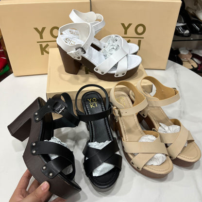 Sandales à talons carrés femme