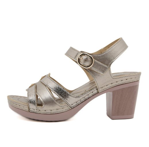 Sandales à talons carrés femme